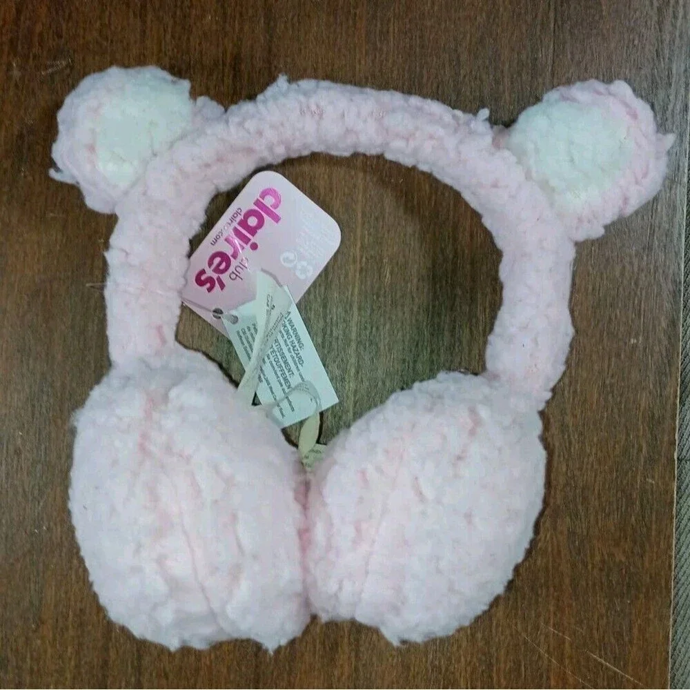 Claire’s Pink Pet Earmuffs - Pink New with Tags NWT